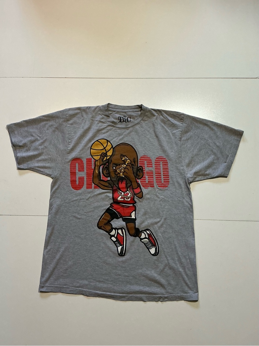 THC Michael Jordan Chicago Bulls Big Graphic Rings Basketball Graphic T-Shirt